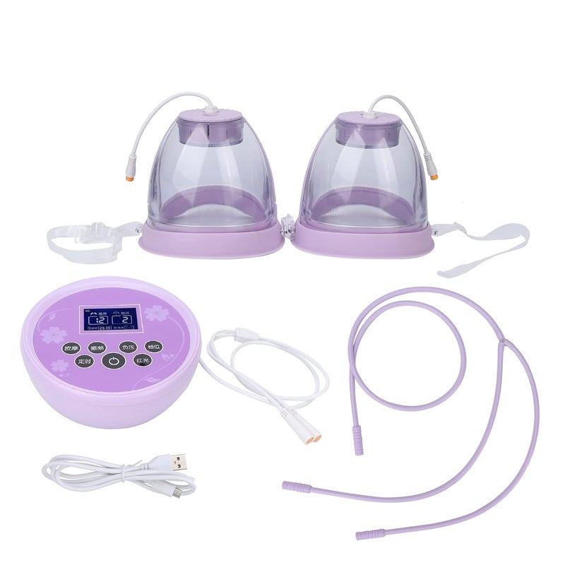woobles Breast Massager, Breast Enlargement Electric Bust Lift Enhancer Negative Pressure Breast Massager Machine for Promote Breast Development (Cup B) - Image 1